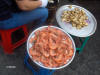 Pictures of shrimp at the fish market