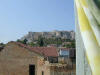 Picture of the Acropolis from the window of an Internet Cafe in Athens Greece