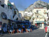 Pictures of the dock area on the island of Capri