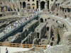 Picture of the floor of the Roman Coliseum showing the tunnels and chambers where the lions were kept 