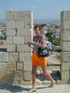 Picture at the top of Kolossi castle  of the Knights of St. John and the knights Templar.