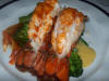 pictures of lobster tails served in the Oosterdam dinning room