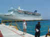 Here we are on the dock in Cozumel .. with the Norwegian Sea cruise ship in the background