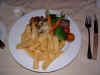 picture of Veal Scallpos with fries and Bearnaise