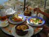 Cruise Ship Food Photos - Greek food at a restaruant in Santorini